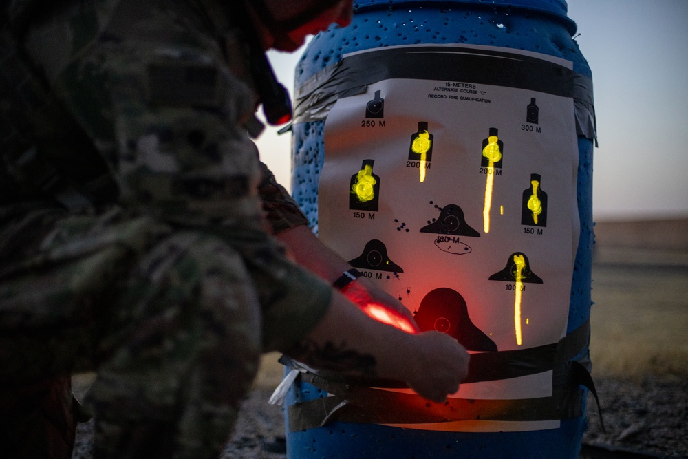 Coalition Night Live Fire at Al Asad Air Base