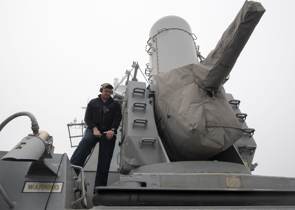 Rafael Peralta Sailor Conducts CIWS Maintenance