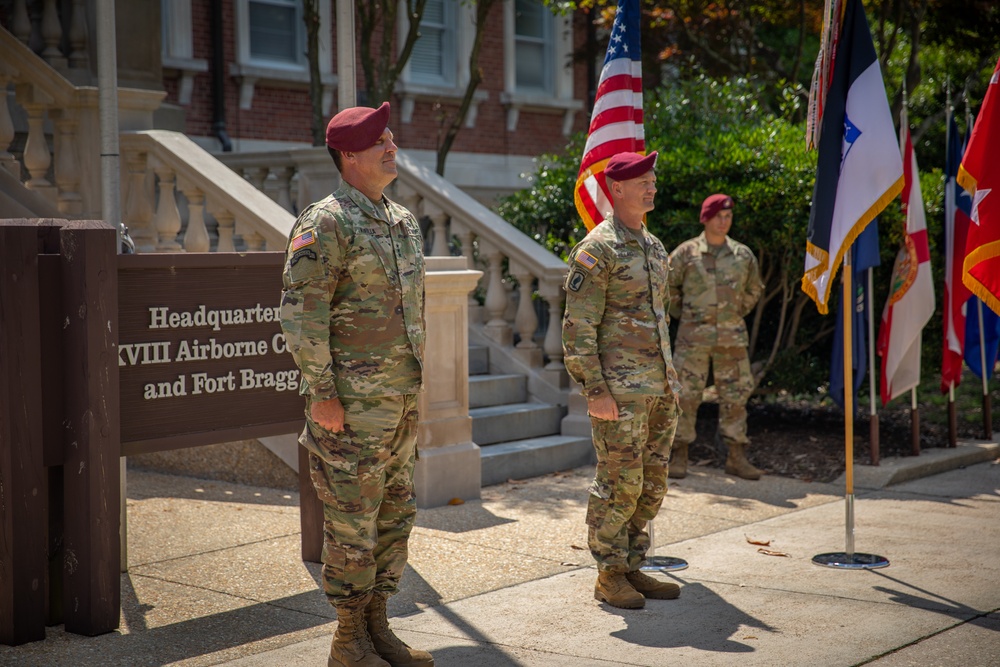 Command Sgt. Maj. Thomas Holland Becomes the 27th Command Sergeant Major of the XVIII Airborne Corps