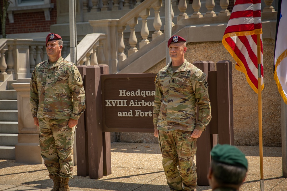 Command Sgt. Maj. Thomas Holland Becomes the 27th Command Sergeant Major of the XVIII Airborne Corps