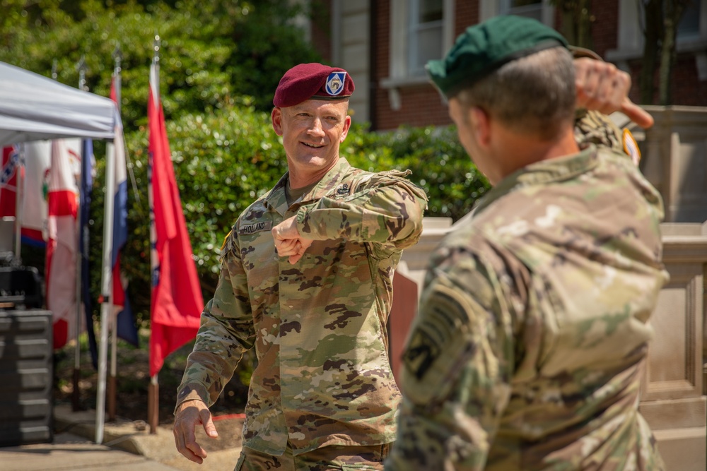 Command Sgt. Maj. Thomas Holland Becomes the 27th Command Sergeant Major of the XVIII Airborne Corps