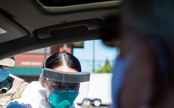 The Michigan National Guard conducted COVID-19 testing in Midland, Mich.