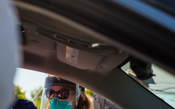 The Michigan National Guard conducted COVID-19 testing in Midland, Mich.