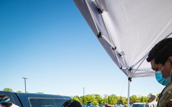 The Michigan National Guard conducted COVID-19 testing in Midland, Mich.