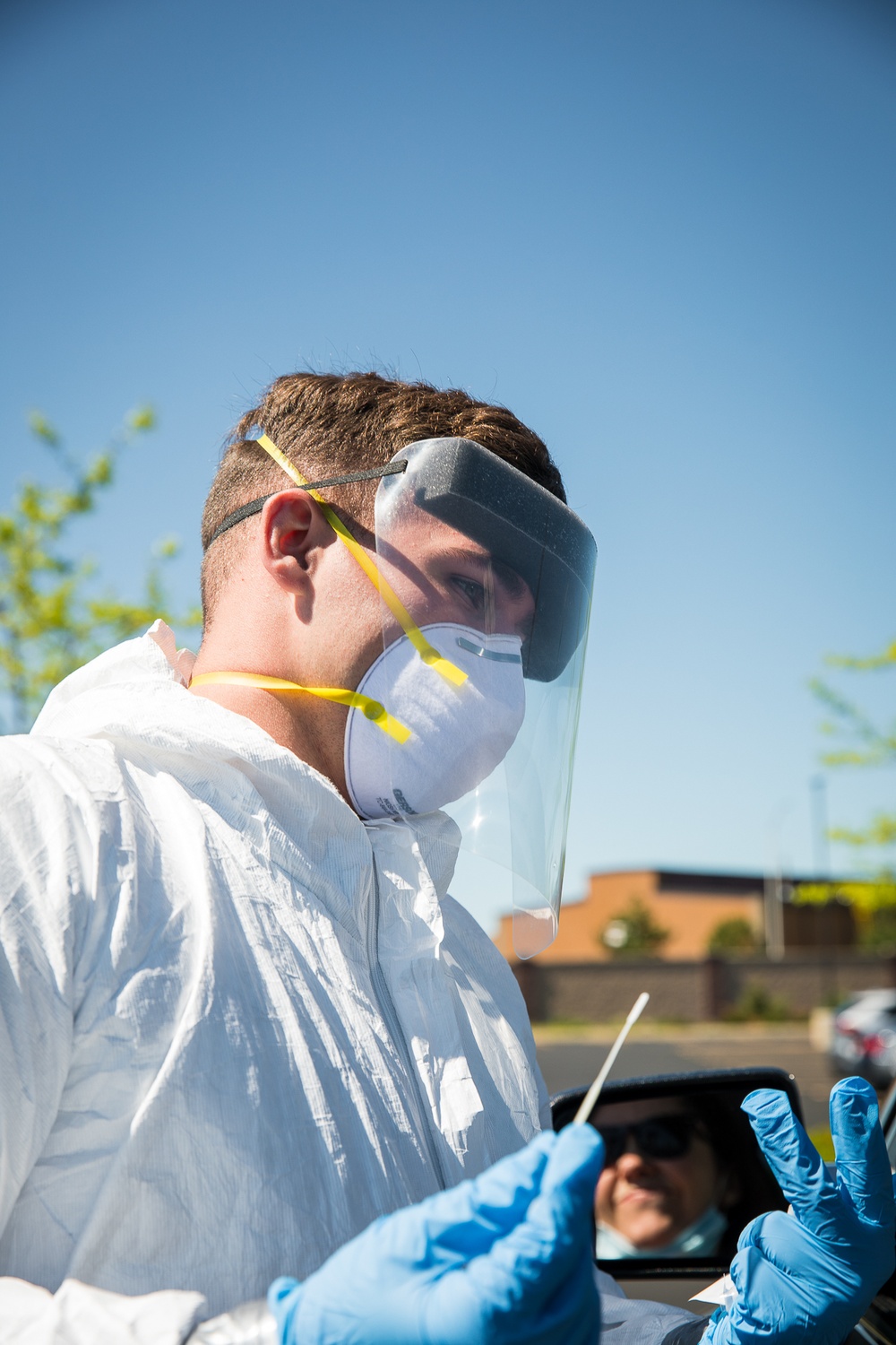 The Michigan National Guard conducted COVID-19 testing in Midland, Mich.