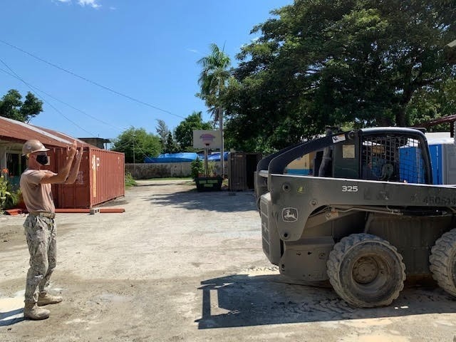 U.S. Navy Seabees with NMCB-5’s Detail Timor-Leste construct a two-room schoolhouse