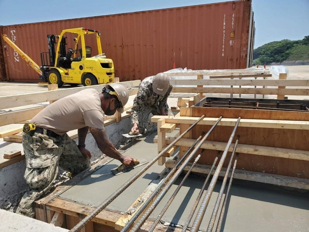 U.S. Navy Seabees with NMCB-5’s Detail Sasebo support Naval Beach Unit 7