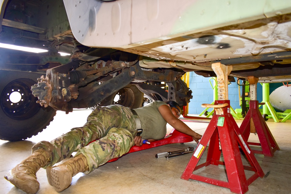 HIARNG mechanics conduct annual services, replace transmission