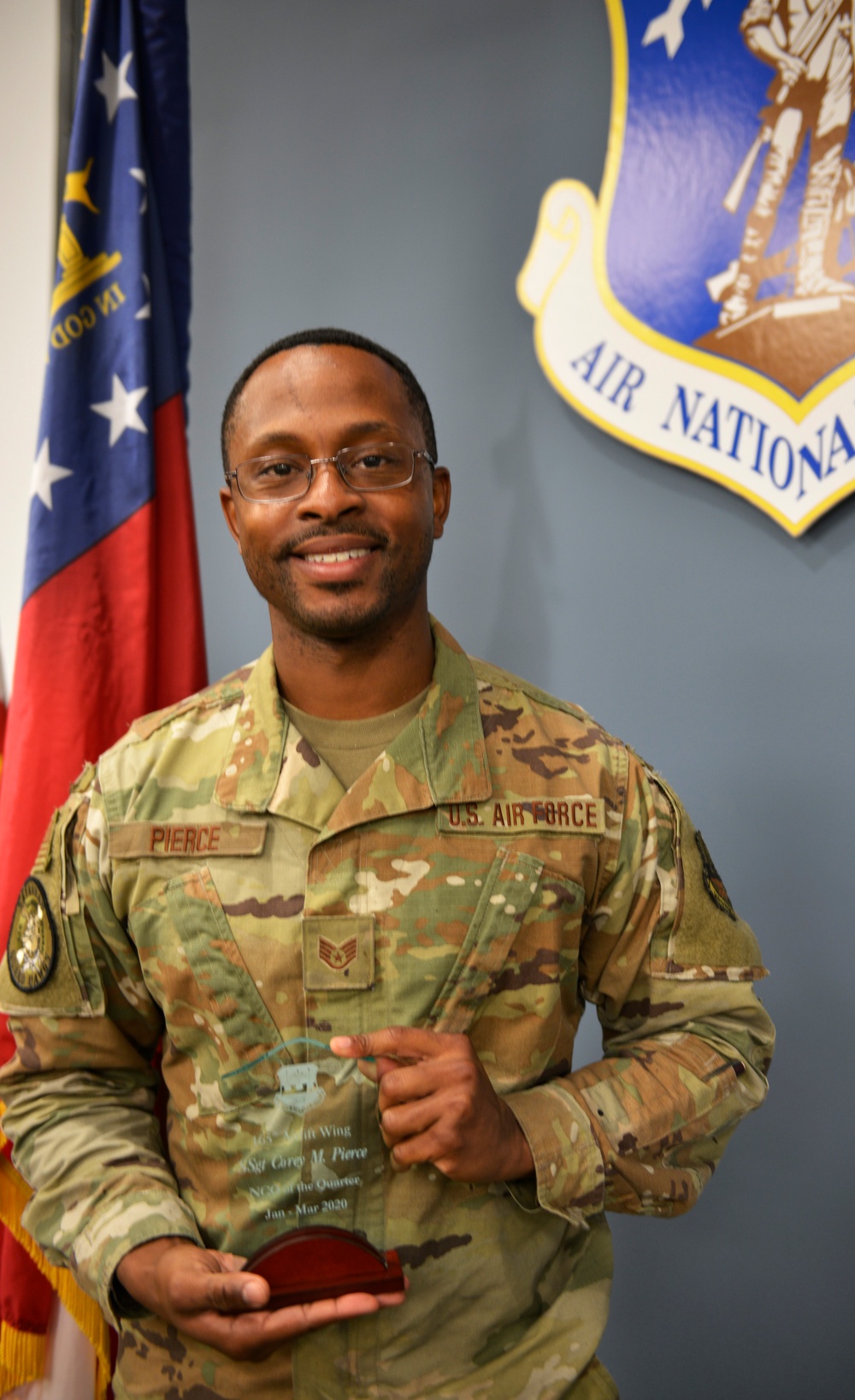 Staff Sgt. Corey Pierce awarded Non-Commissioned Officer of the Quarter at the 165th Airlift Wing