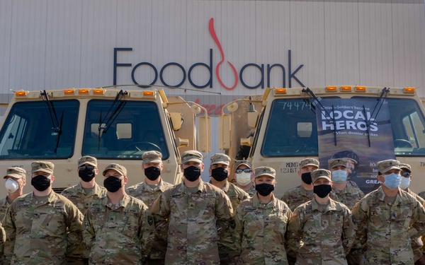 Soldiers transport donated groceries