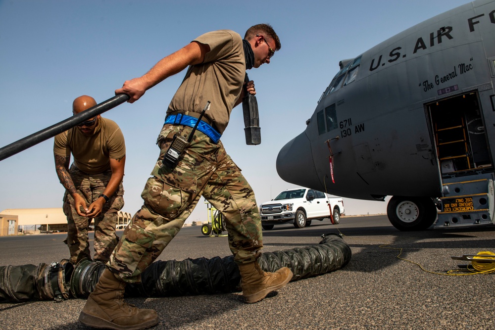 ASAB Airmen prepare to launch C-130