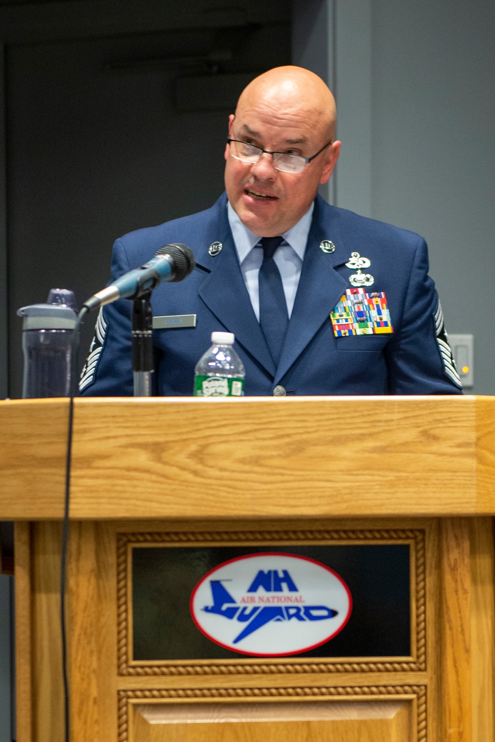 Last speech for outgoing 157th Air Refueling Wing Command Chief