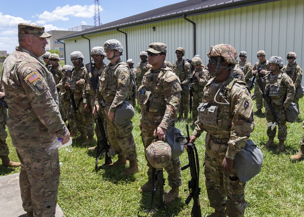 TXARNG Soldiers prepare to support law enforcement during Cleveland, Texas protests
