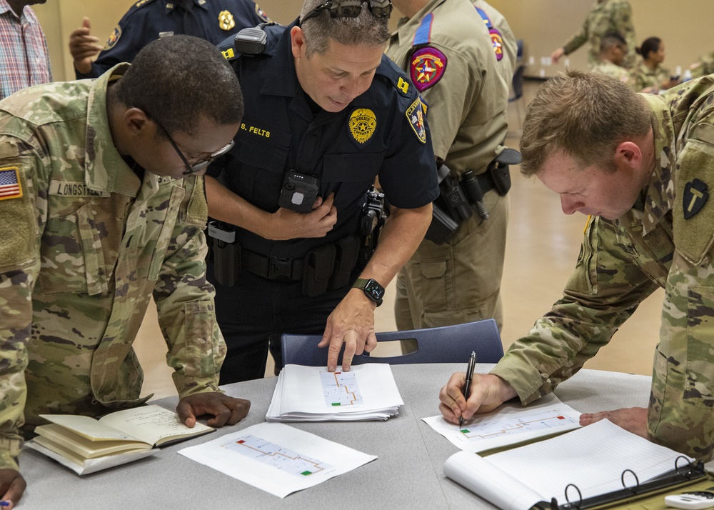 TXARNG Soldiers prepare to support law enforcement during Cleveland, Texas protests