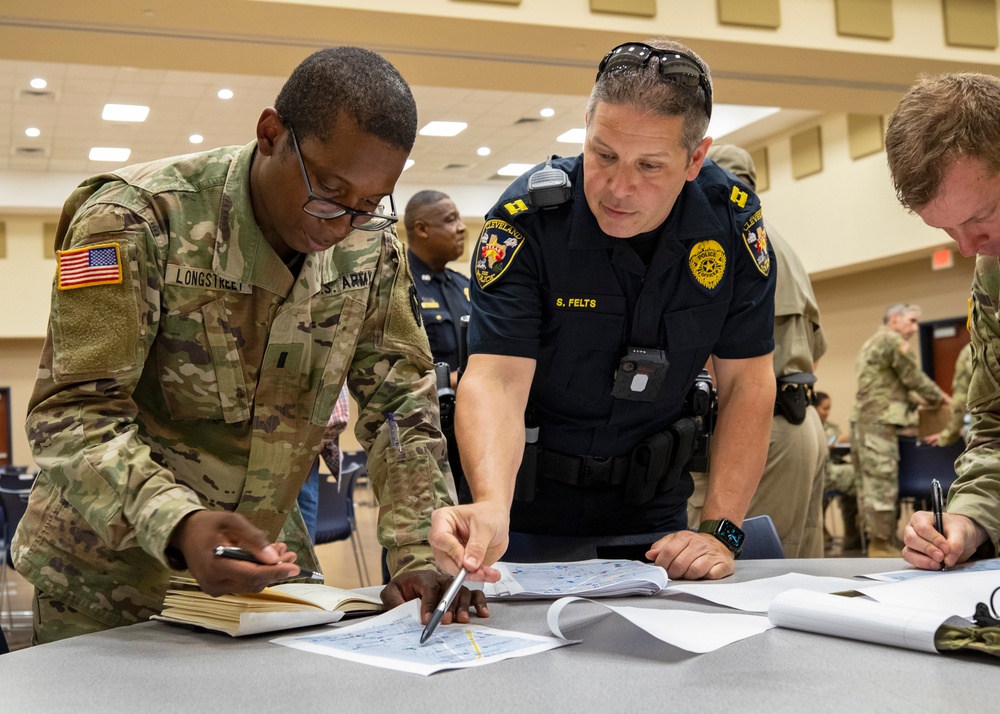 TXARNG Soldiers prepare to support law enforcement during Cleveland, Texas protests