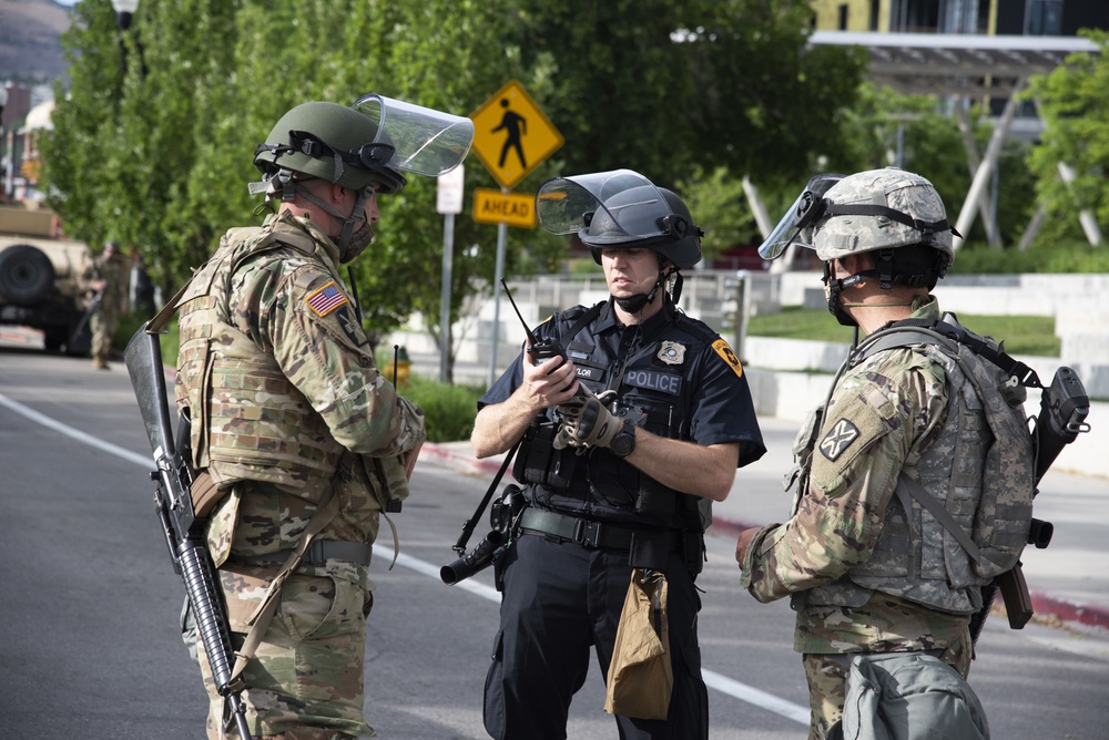 Utah National Guard supports civil authorities during protests