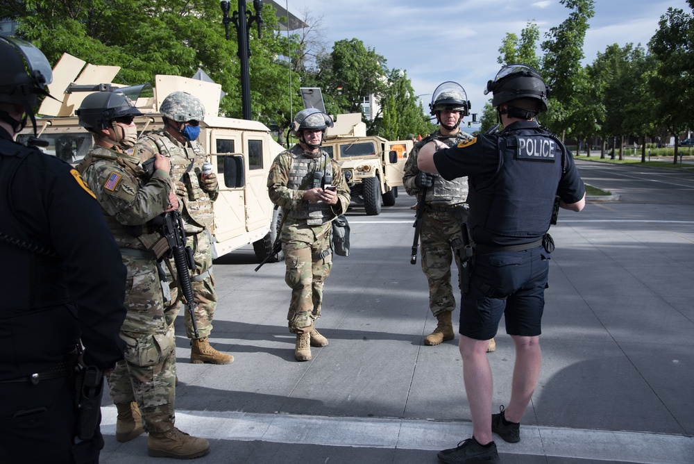 Utah National Guard supports civil authorities during protests