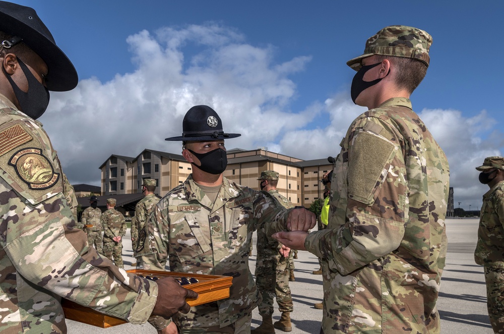 U.S. Air Force Basic Military Training Graduation and Coining Ceremony