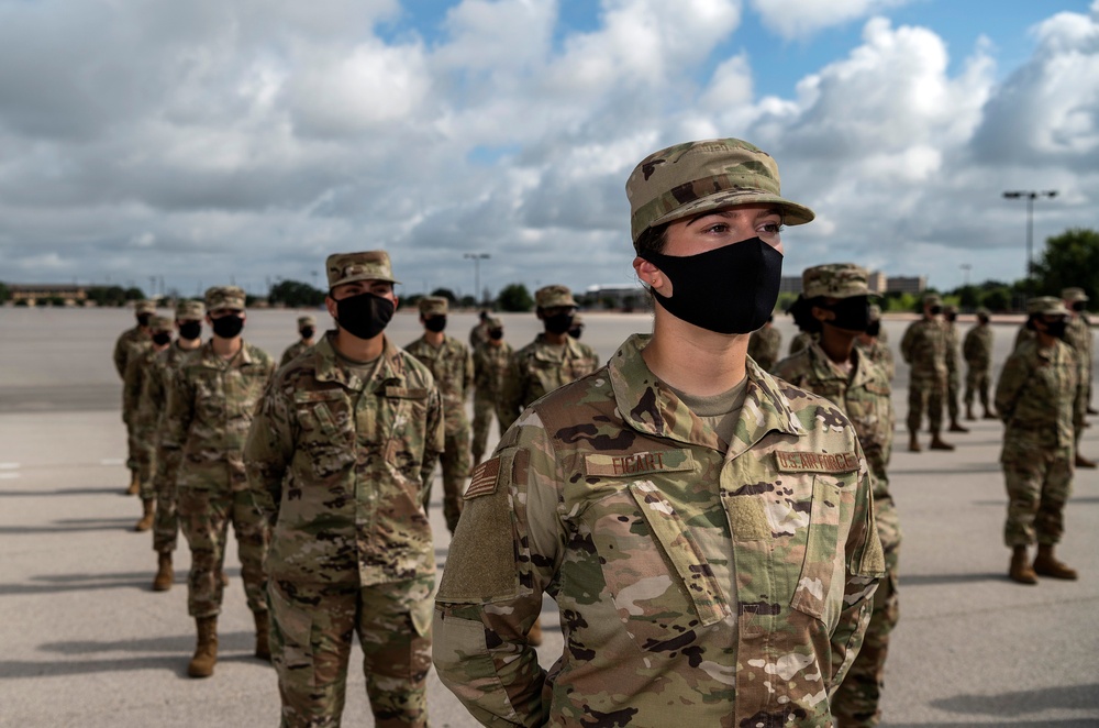 U.S. Air Force Basic Military Training Graduation and Coining Ceremony