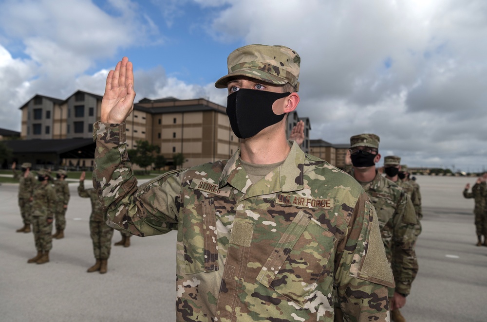 U.S. Air Force Basic Military Training Graduation and Coining Ceremony