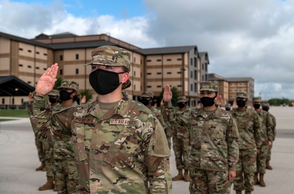 U.S. Air Force Basic Military Training Graduation and Coining Ceremony