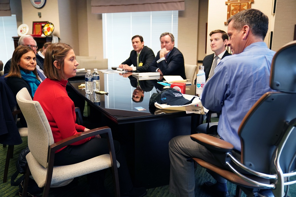 USAID Administrator Mark Green meets with Lucy Meyer of Team Lucy Meyer.