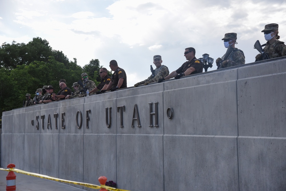Utah National Guard supports civil authorities during protests