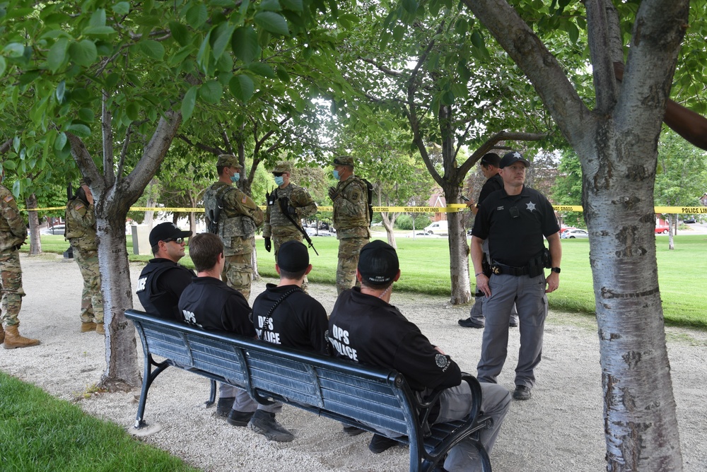Utah National Guard supports civil authorities during protests