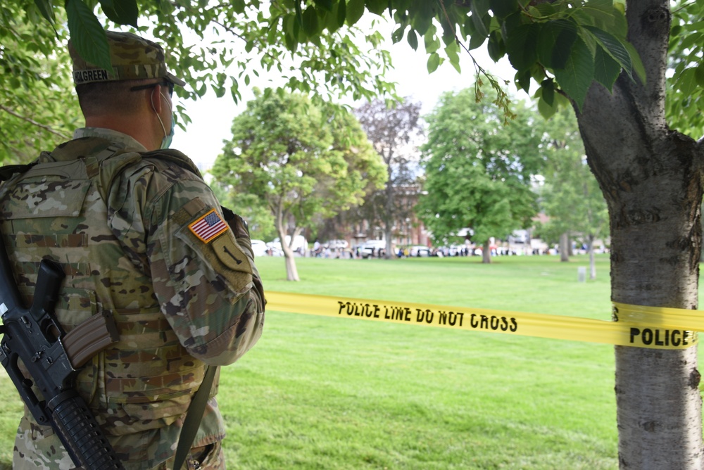 Utah National Guard supports civil authorities during protests