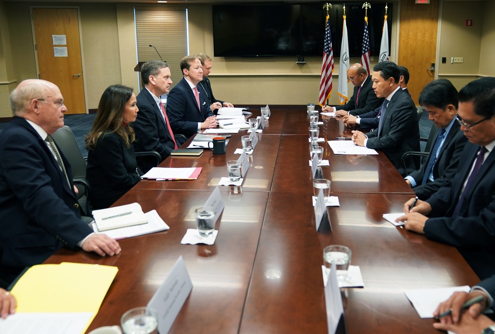 USAID Administrator Mark Green with the Laos Minister of Foreign Affairs Saleumxay Kommasith