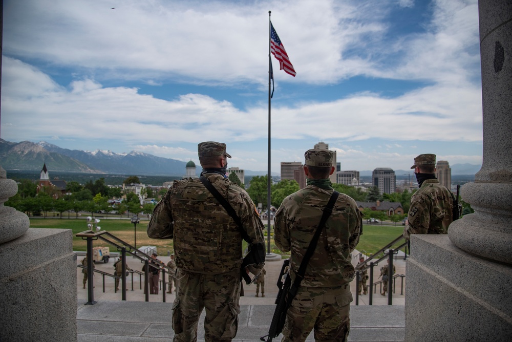 Utah National Guard supports civil authorities during protests
