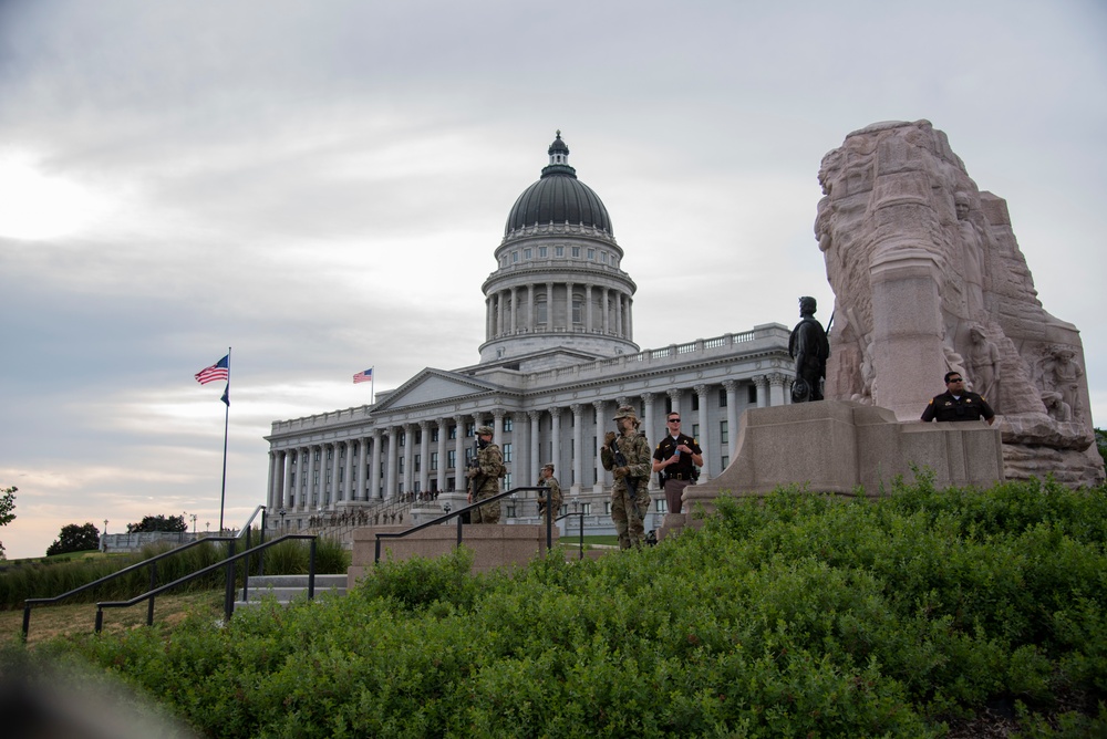 Utah National Guard supports civil authorities during protests