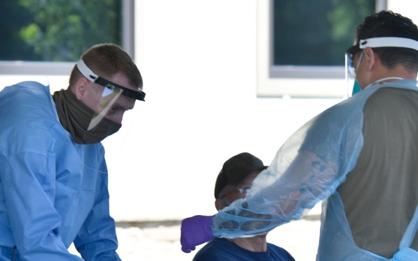 Michigan Guard conducts COVID testing in Sturgis &amp; Battle Creek, MI