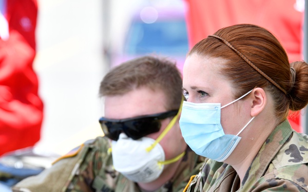 Michigan Guard conducts COVID testing in Sturgis &amp; Battle Creek, MI