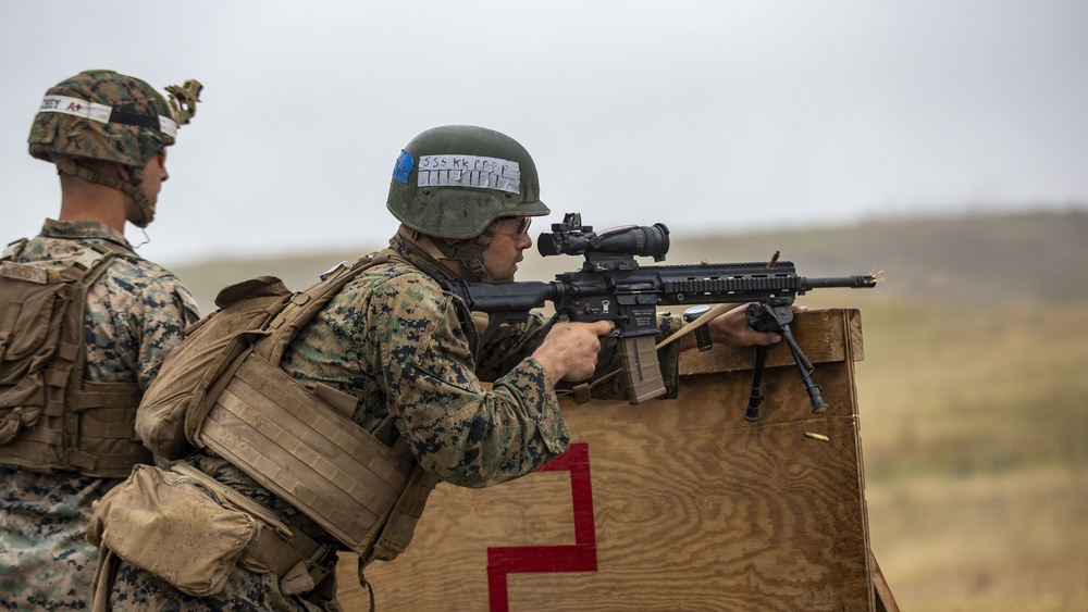 ITB Marines fire infantry automatic rifles