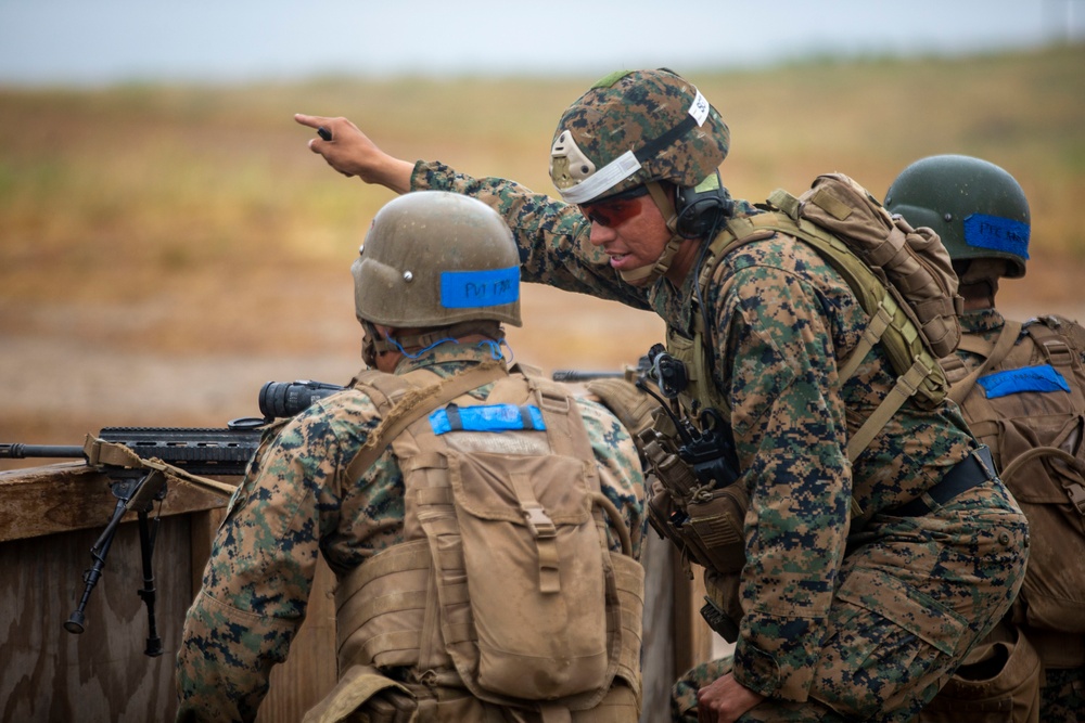 ITB Marines fire infantry automatic rifles