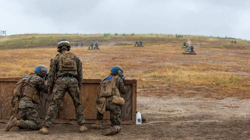 ITB Marines fire infantry automatic rifles