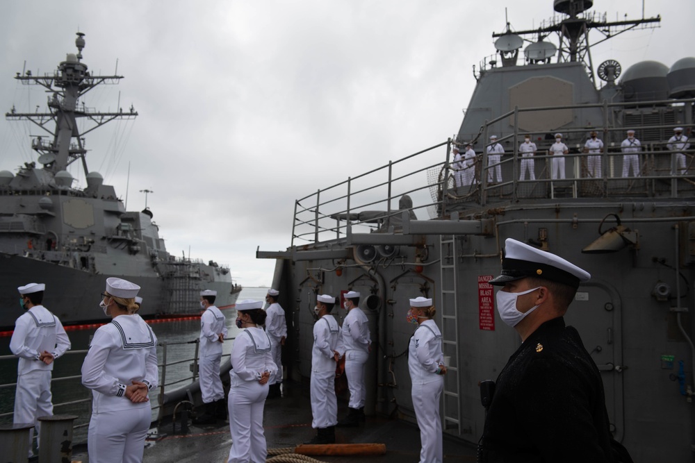 USS Princeton departs San Diego