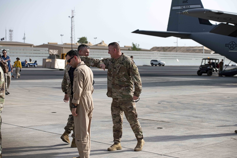 U.S. Army Gen. Townsend, commander, AFRICOM, arrives at Camp Lemonnier, Djibouti.