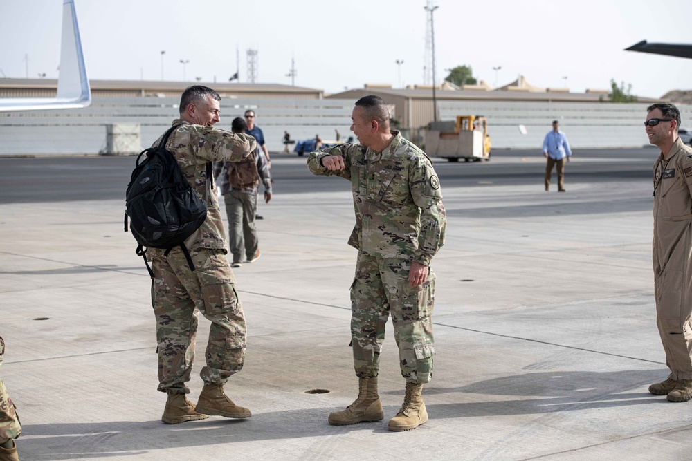 U.S. Army Gen. Townsend, commander, AFRICOM, arrives at Camp Lemonnier, Djibouti.