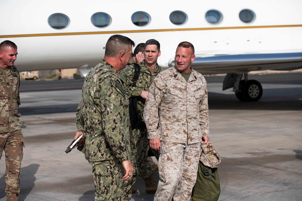 U.S. Army Gen. Townsend, commander, AFRICOM, arrives at Camp Lemonnier, Djibouti.