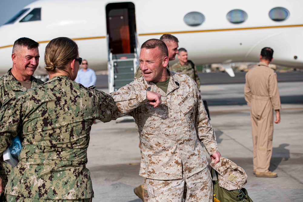 U.S. Army Gen. Townsend, commander, AFRICOM, arrives at Camp Lemonnier, Djibouti.