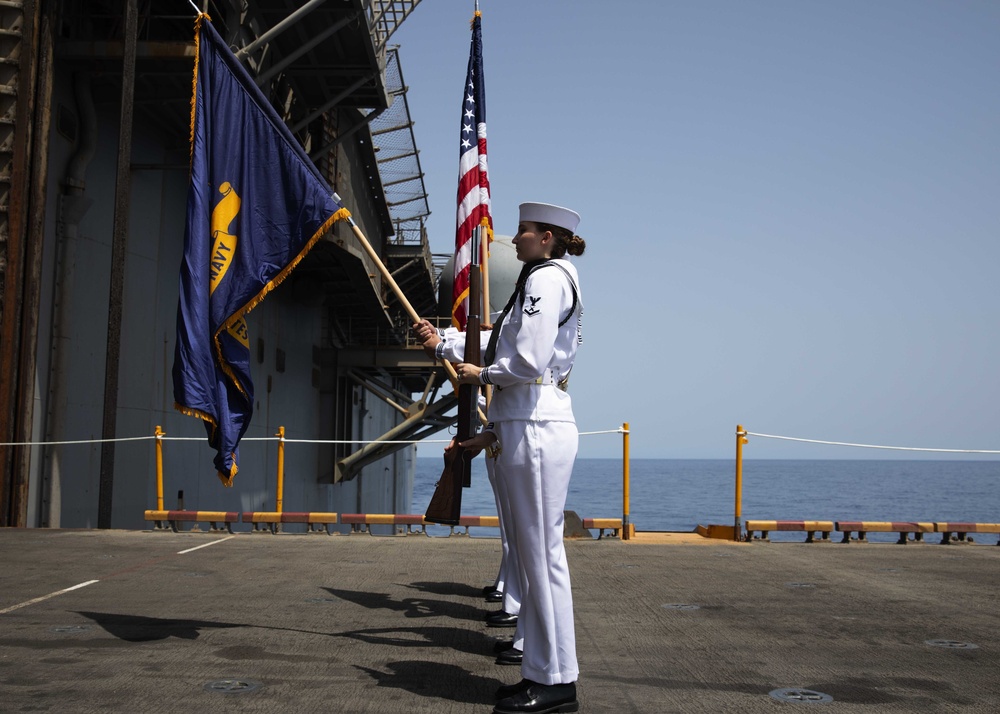 Battle of Midway Remembrance Ceremony, USS BATAAN (LHD 5)