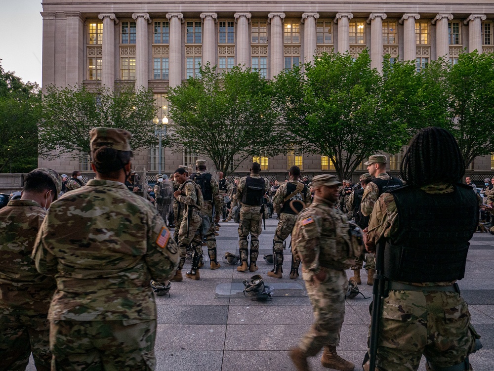 National Guard Supports Local Authorities with White House Protest