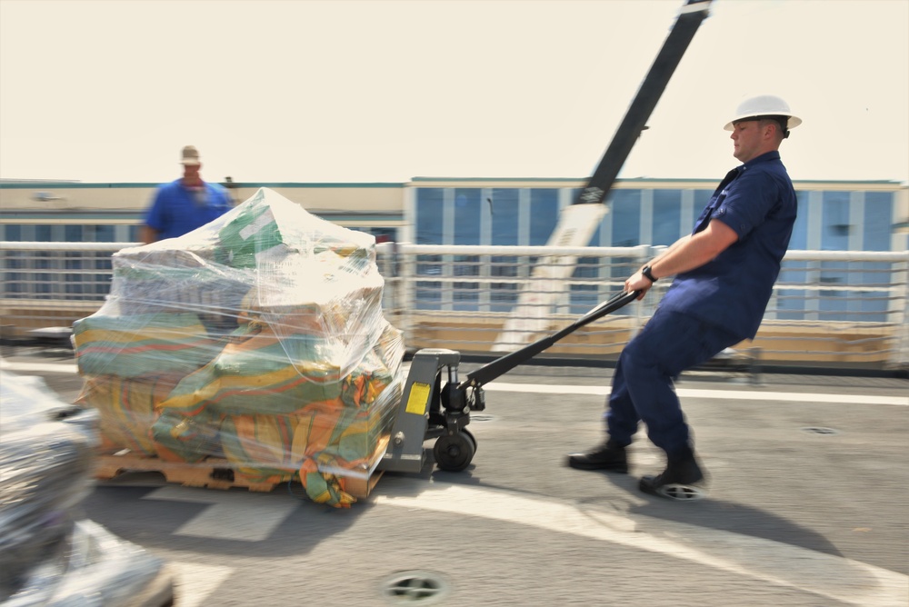 USCGC JAMES offloaded approximately 30,000 pounds of cocaine and marijuana worth an estimated $408 million