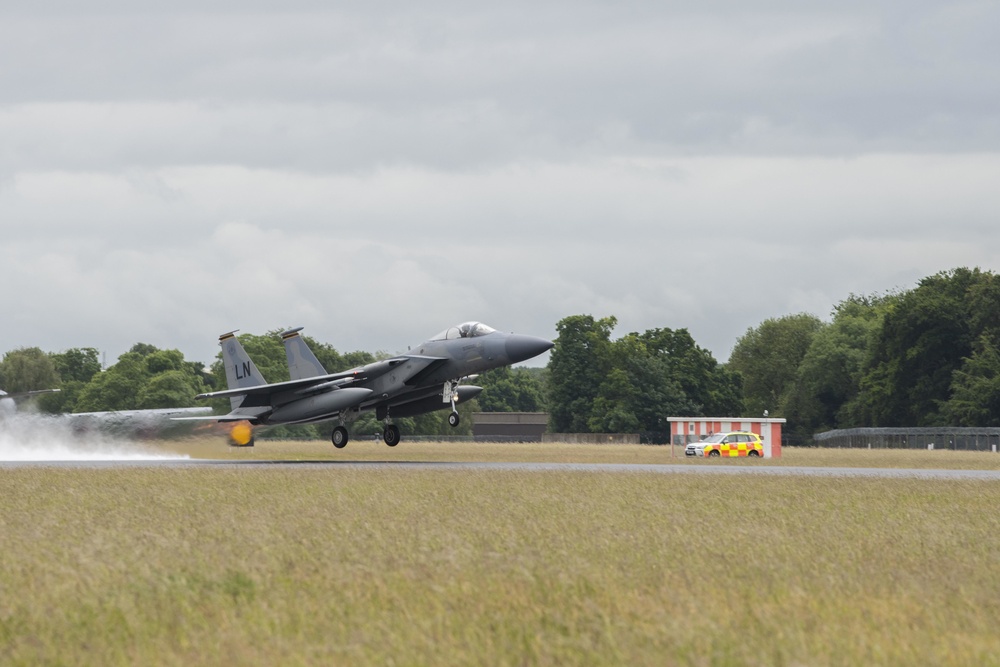 RAF Mildenhall receives visit from 48th FW F-15s