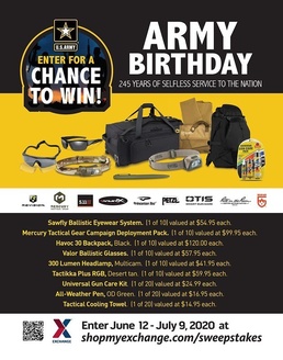 Exchange celebrates the Army Birthday with Sweepstakes