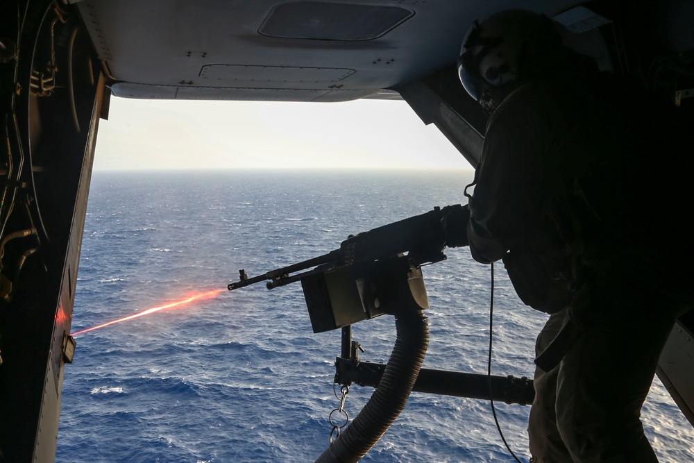 VMM 365 (reinforced) executes machinegun shoot utilizing MV-22B Ospreys