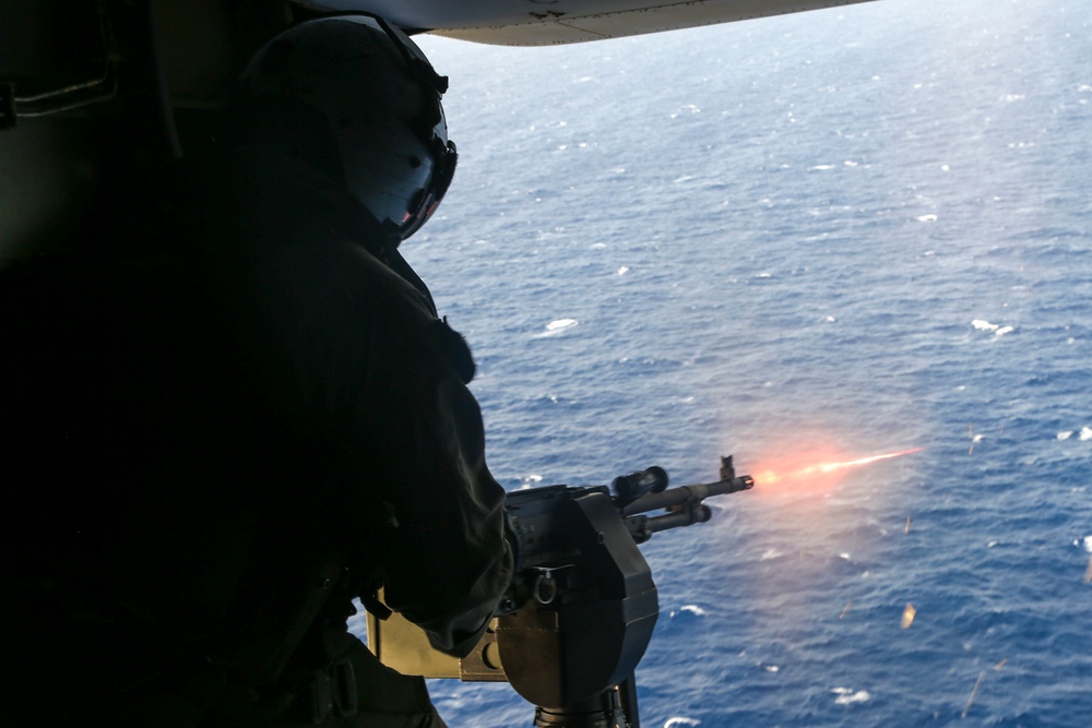 VMM 365 (reinforced) executes machinegun shoot utilizing MV-22B Ospreys