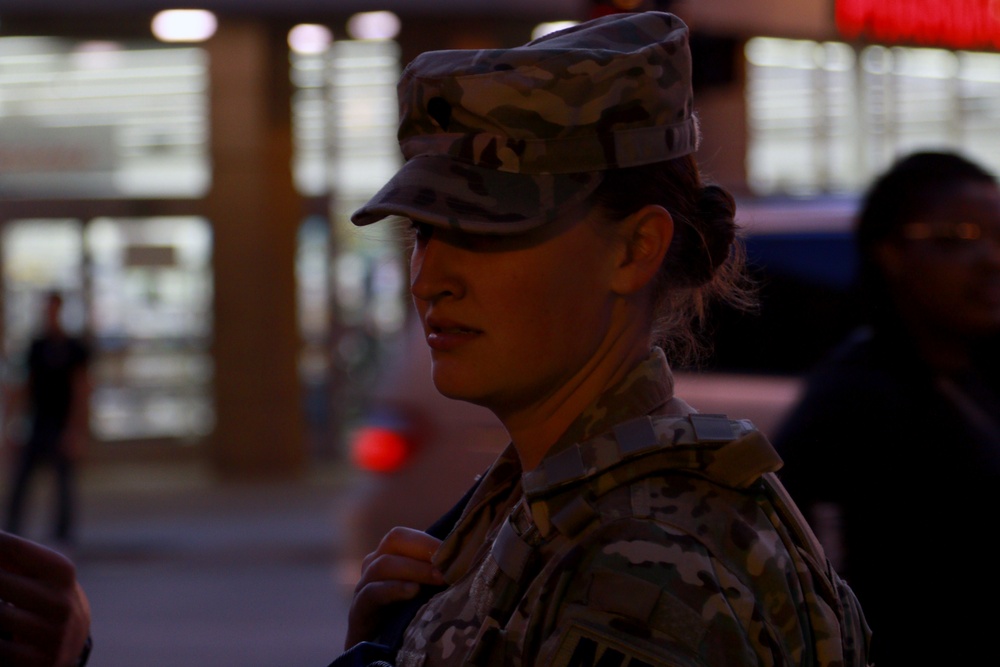 Illinois National Guardsmen conduct law enforcement support operations throughout Chicago